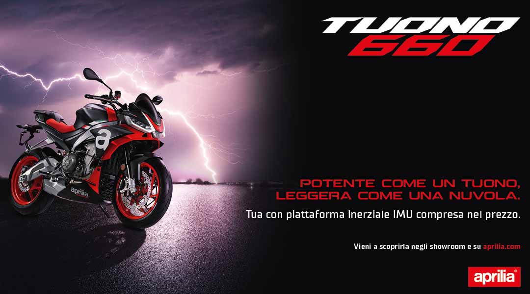 Aprilia Tuono 660 è tua con piattaforma inerziale IMU compresa